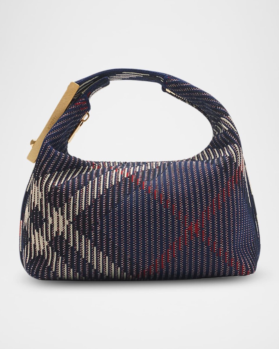 Peg Clip Check Top-Handle Bag